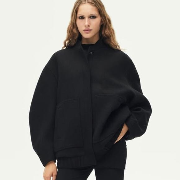 ZARA ZW COLLECTION WOOL BOMBER - Picture 3 of 10